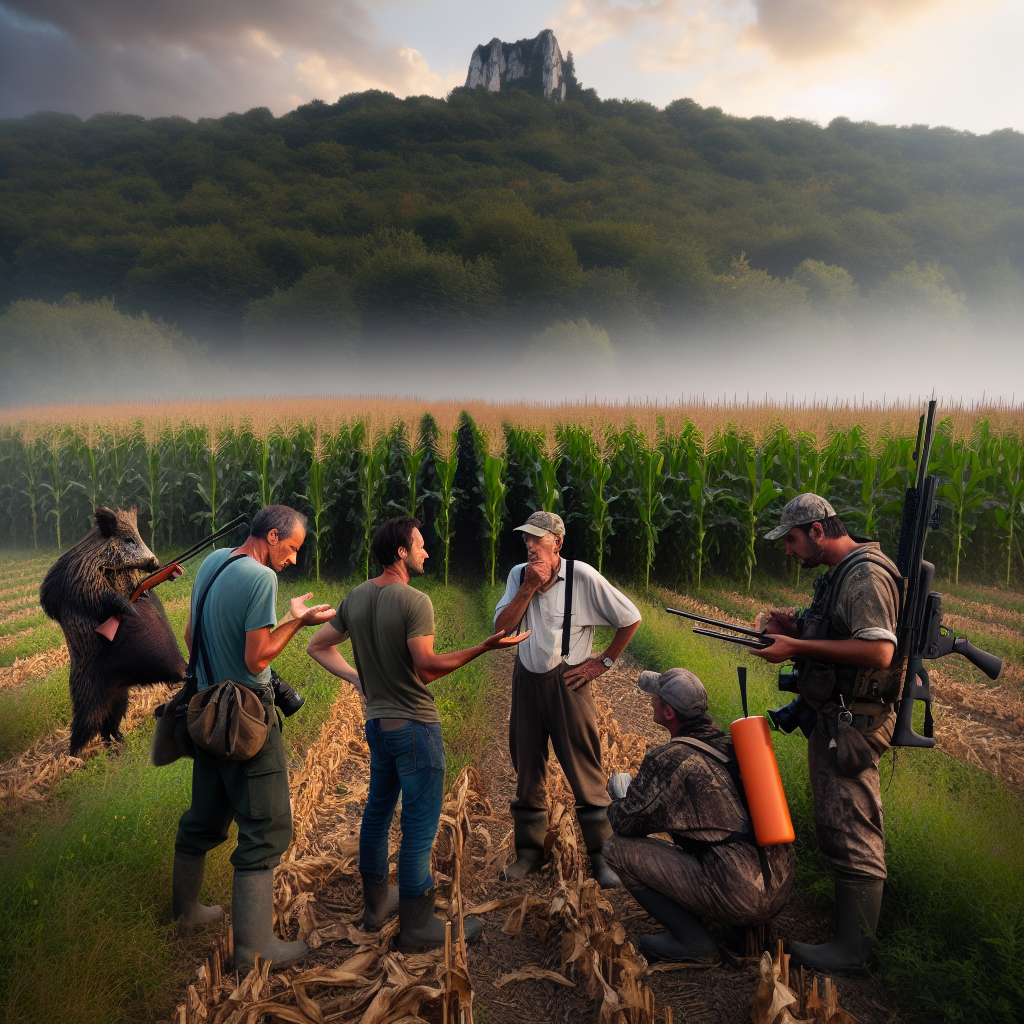 Le conflit entre agriculteurs et chasseurs à propos des sangliers au Lot