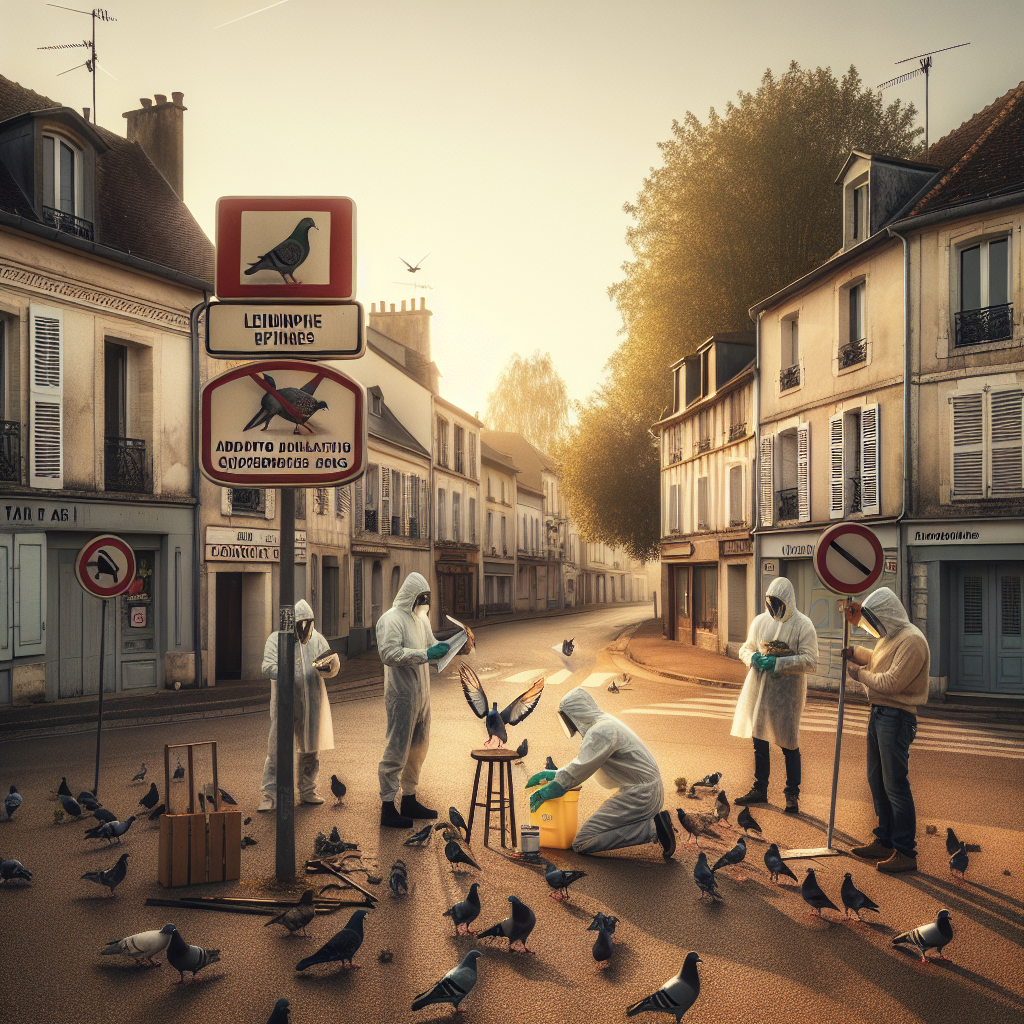 Lutte des propriétaires de Sablé-sur-Sarthe contre les pigeons