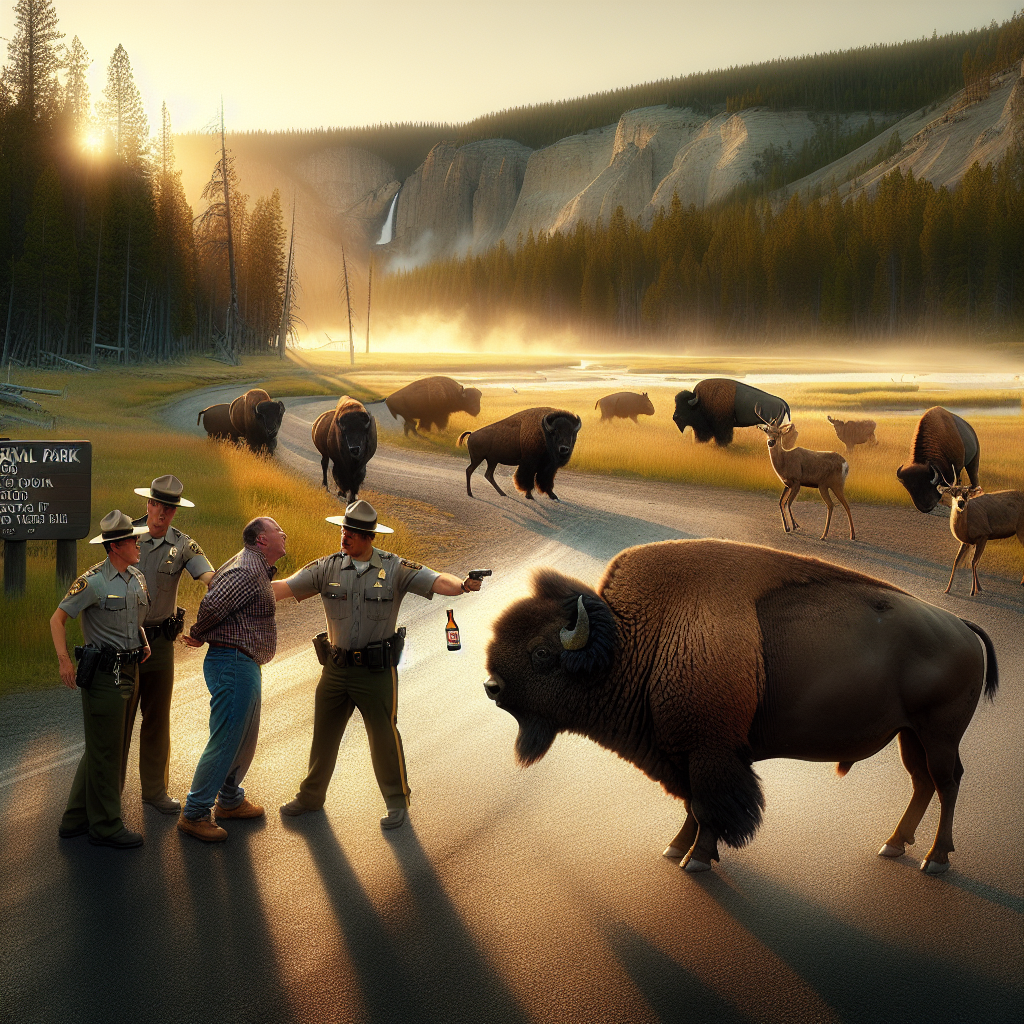 Parc Yellowstone un homme alcoolisé agresse un bison
