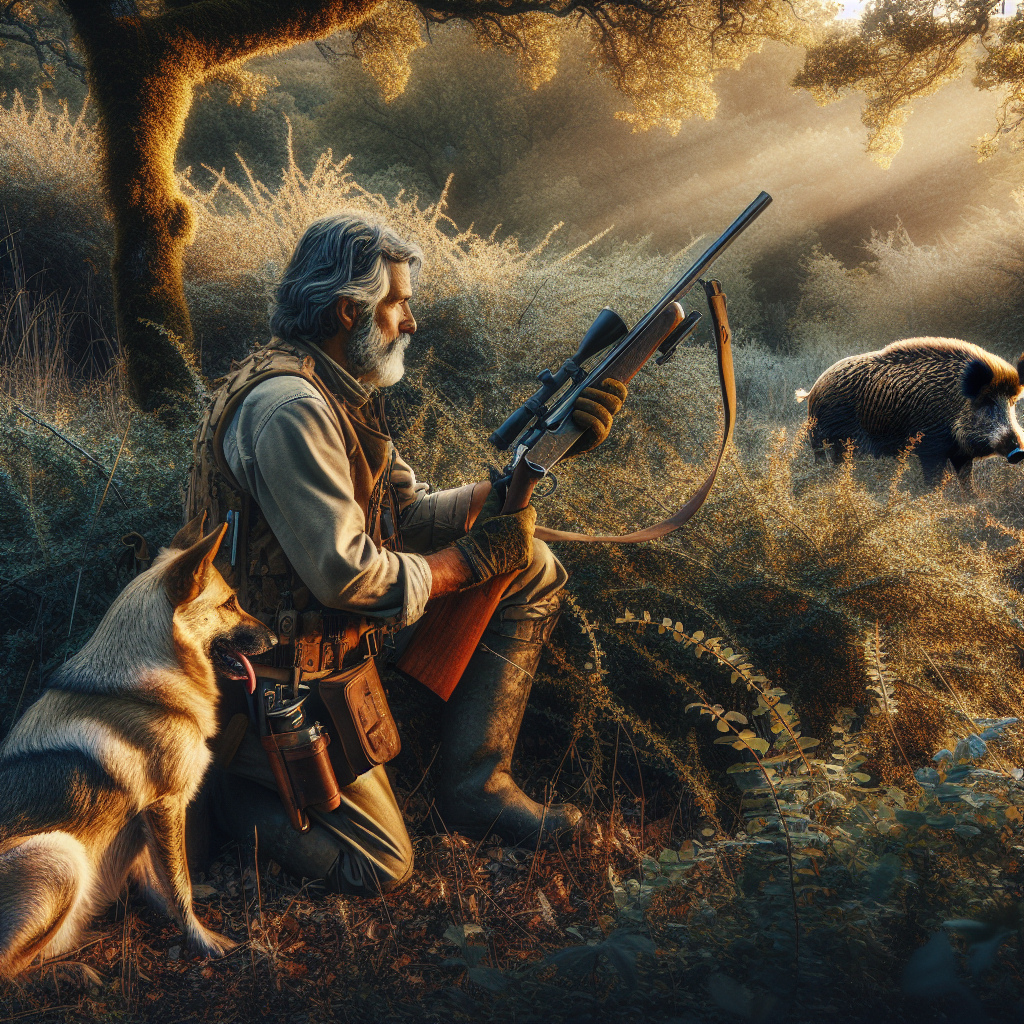 Titre Tir d'un sanglier dans les Cévennes avec une Browning Maral