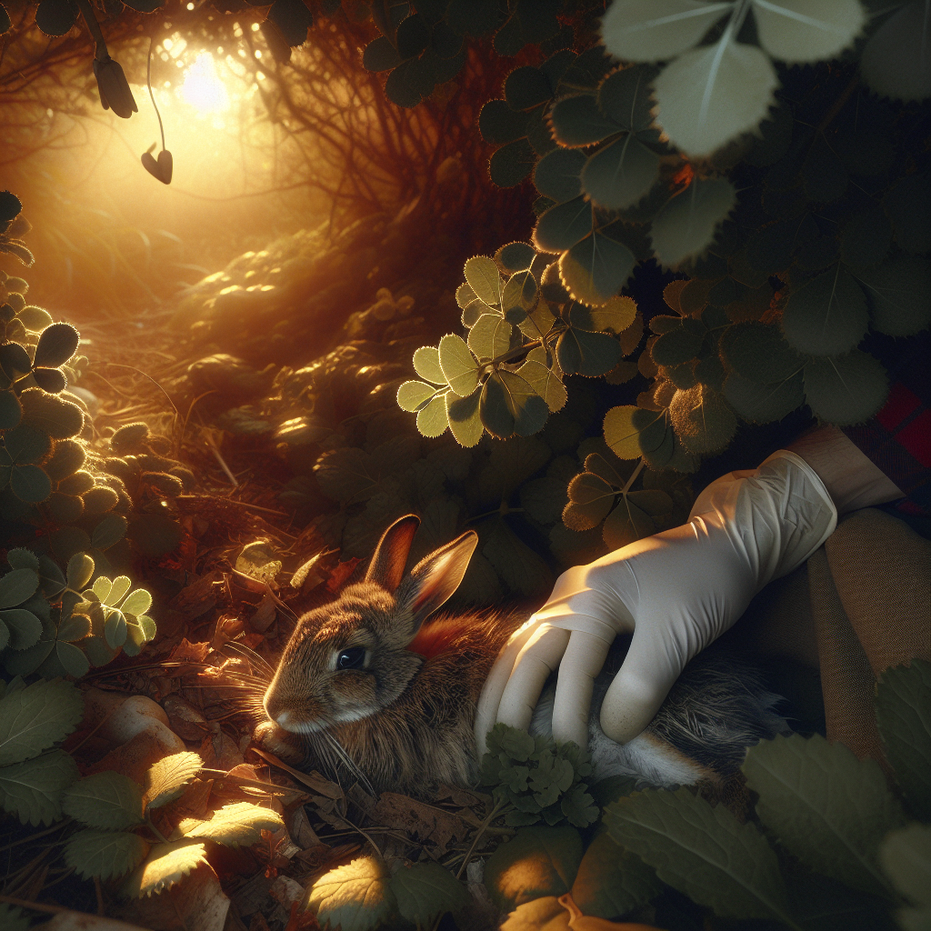 Victime d’un rotofil ce lapin de garenne a heureusement été sauvé