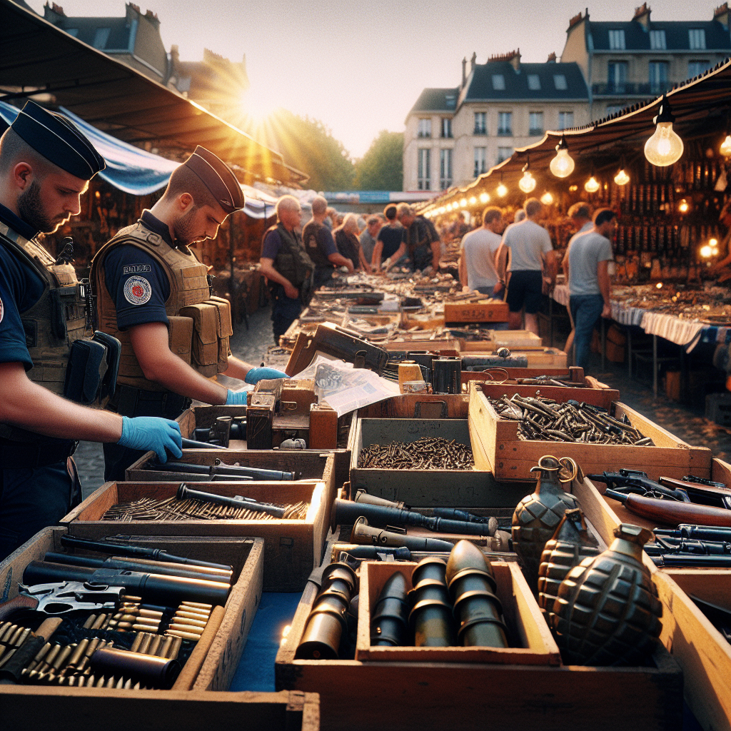 Brocante de Grandvilliers découverte d'un véritable arsenal