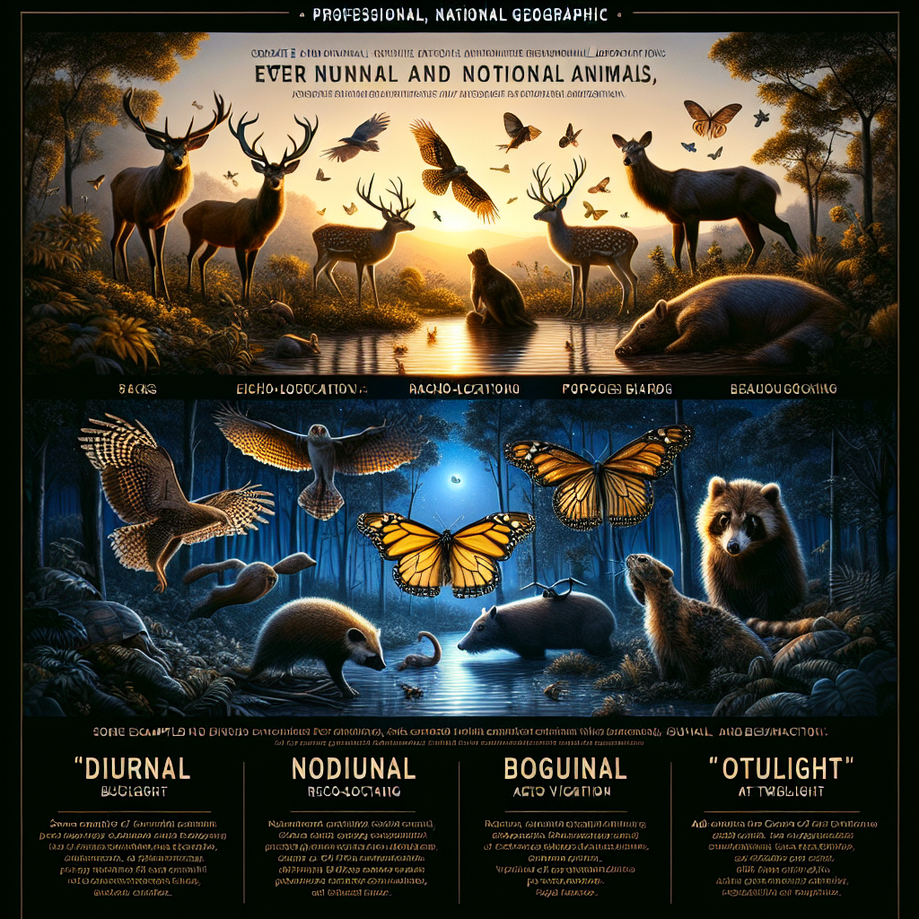 Les cycles de vie des animaux diurnes et nocturnes