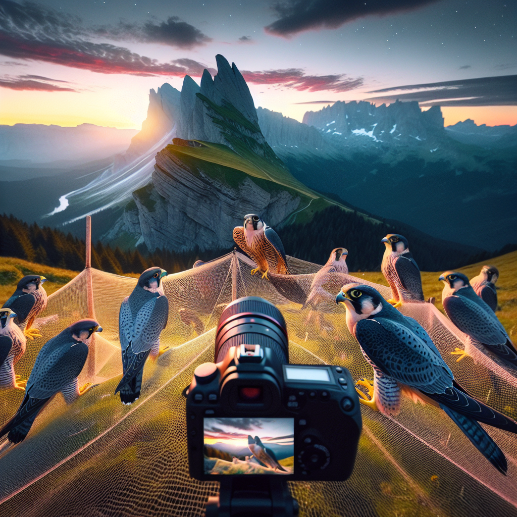 Photographie animalière des faucons pèlerins immortalisés dans le Jura
