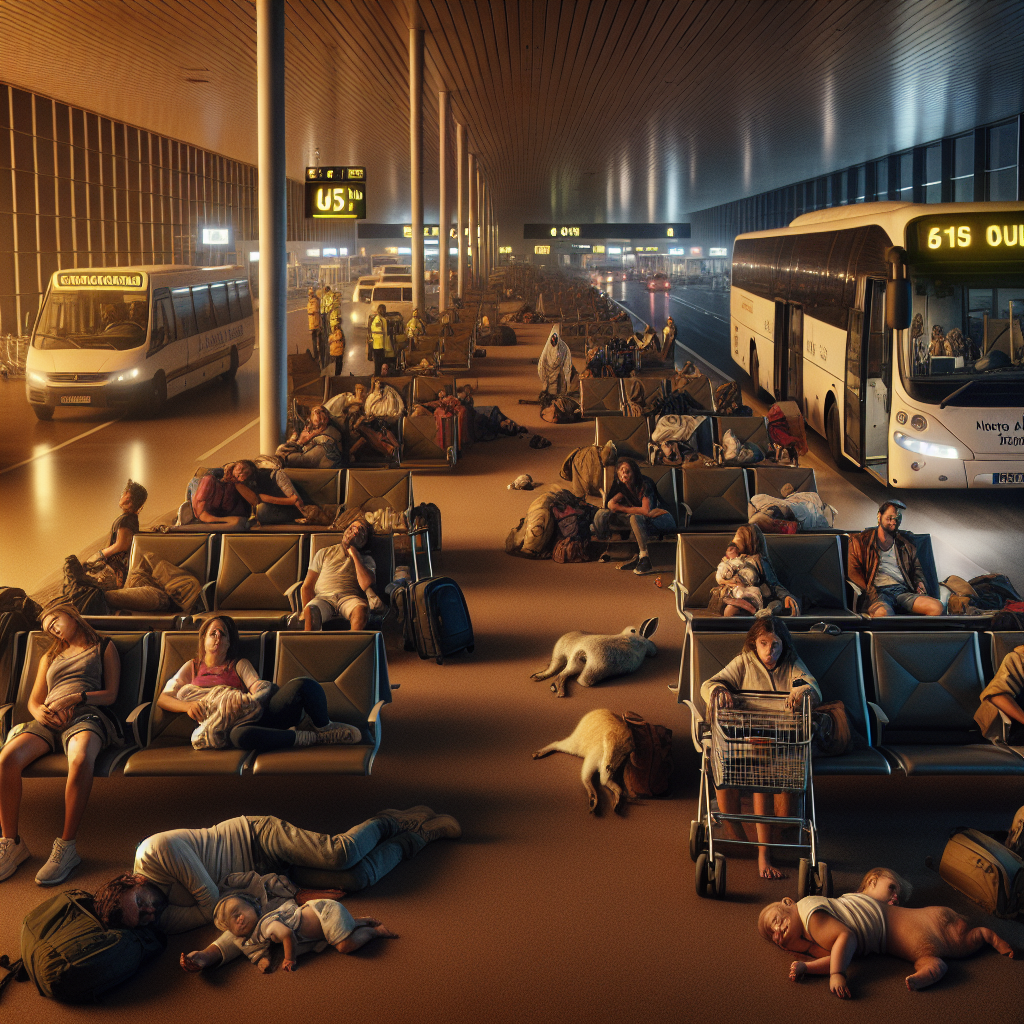 Une nuit à l’aéroport pour des passagers cloués au sol à cause d’un lièvre