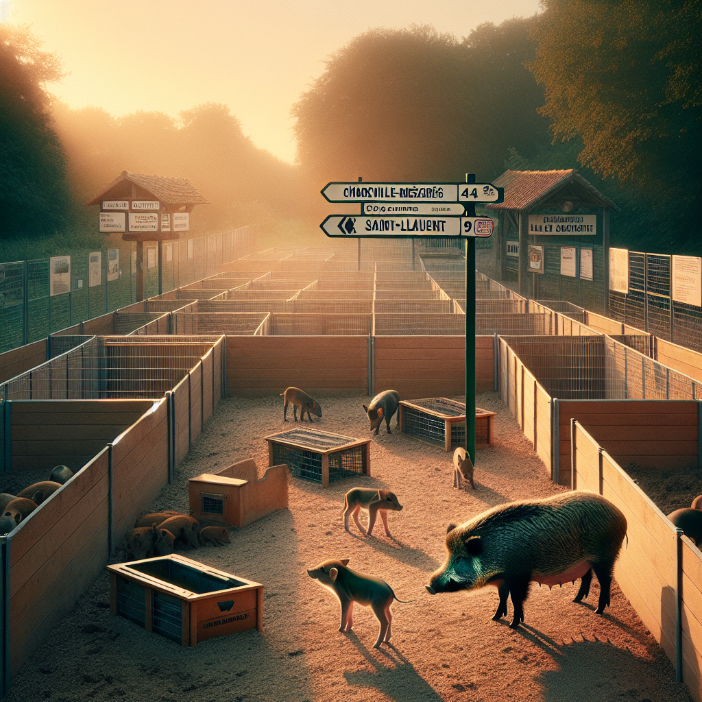 Arrivée de Toto le sanglier au parc animalier de Charleville