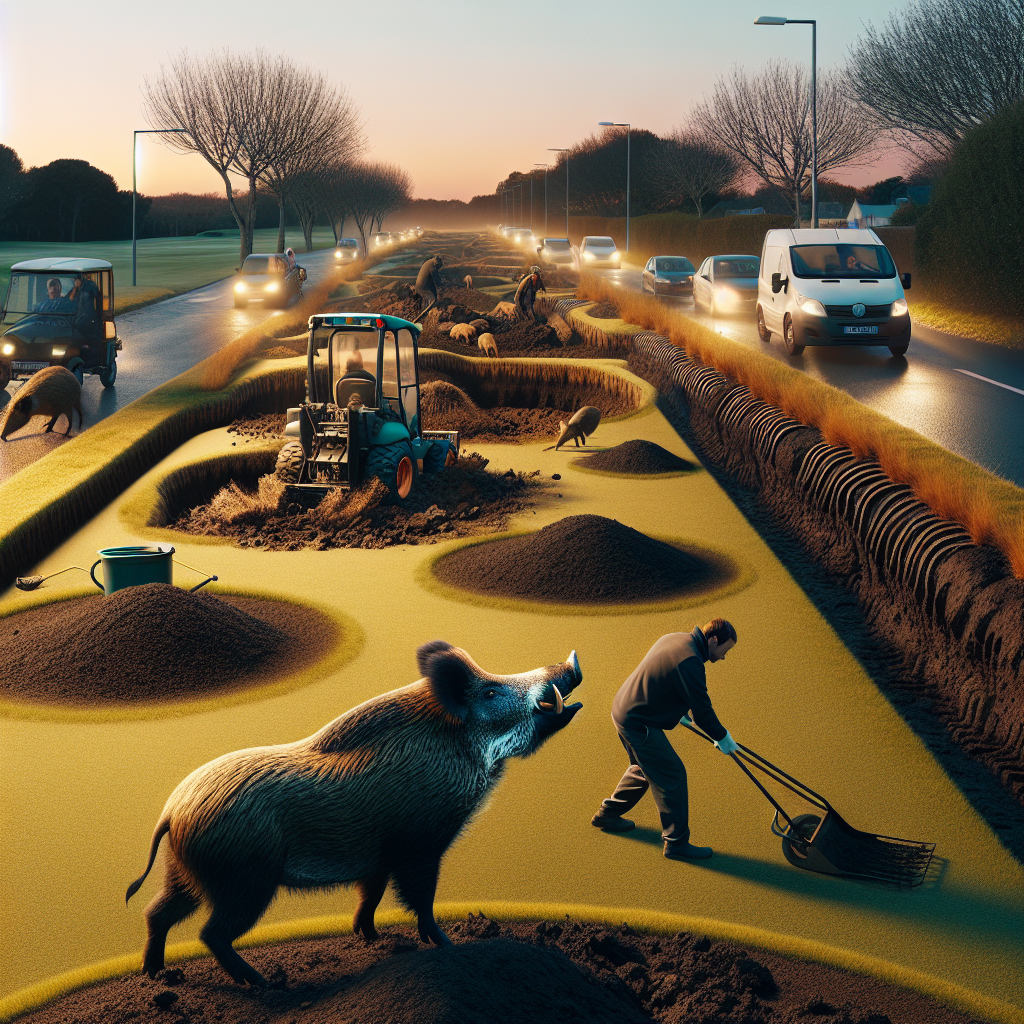 Pleumeur-Bodou les sangliers ravagent à nouveau une pelouse