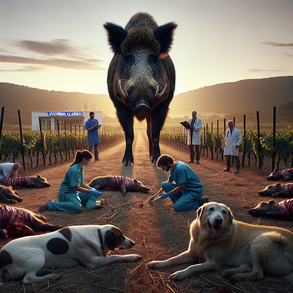 Sanglier de 130 kg blesse trois chiens à Pradines